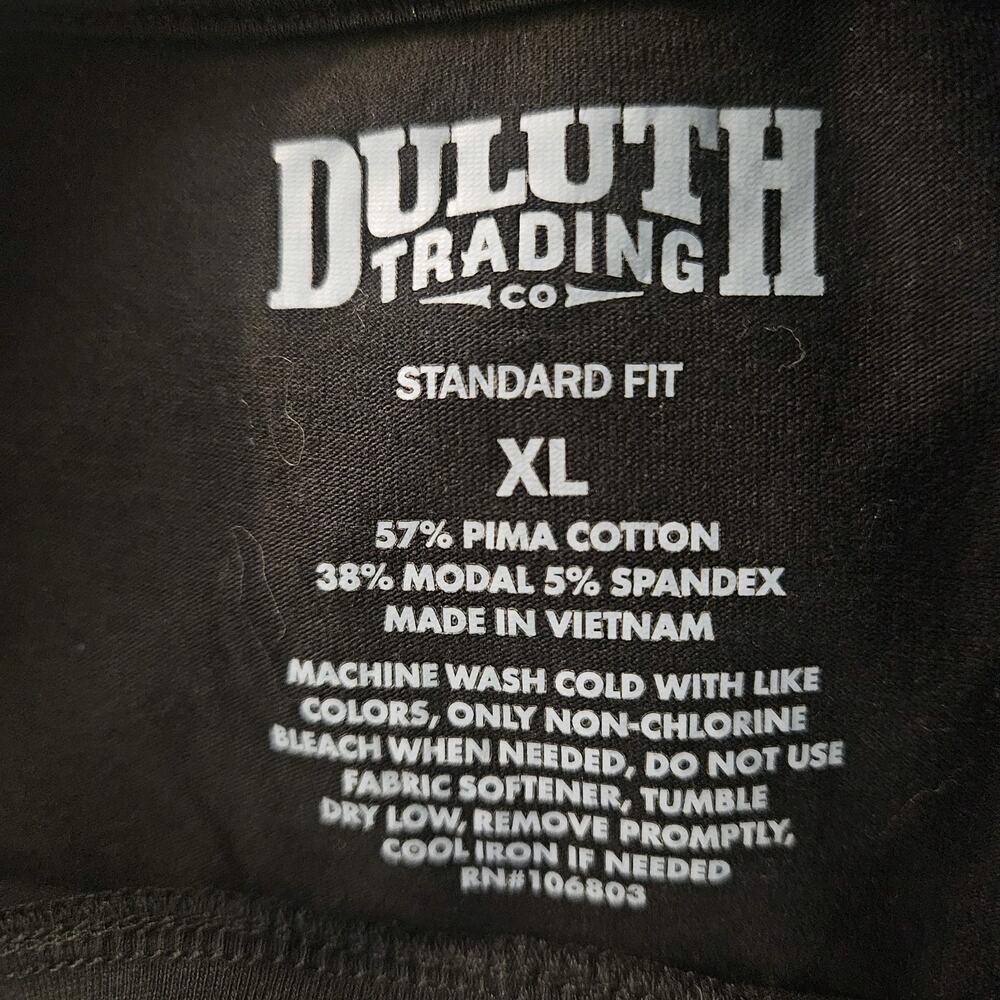 Duluth Trading Men's Black Crewneck Pocket Short Sleeve Tee XL - Picture 4 of 4